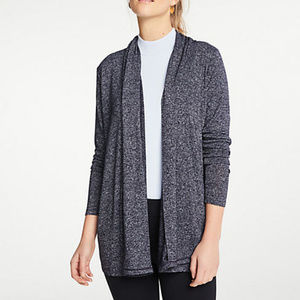Ann Taylor Marled Open Cardigan Navy